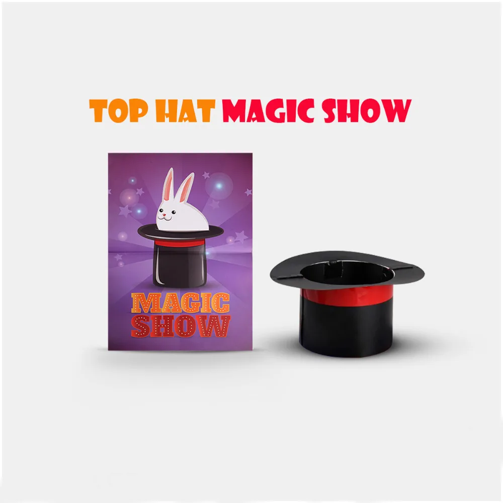 

Top Hat Magic Show Magic Tricks Hat Appearing from Poster Magia Magician Stage Illusion Accessories Gimmick Props Funny