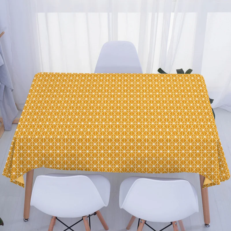 2022 new Stylish Table Cloth Country Style Plaid Print Multifunctional Rectangle Table Cover Tablecloth Home Kitchen Decoration