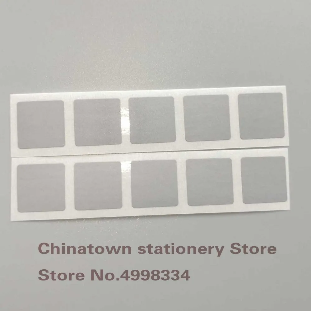 200pcs 15x15mm  GRAY adhesive SCRATCH OFF stickers DIY manual Label Tape hand made scratched stripe card film