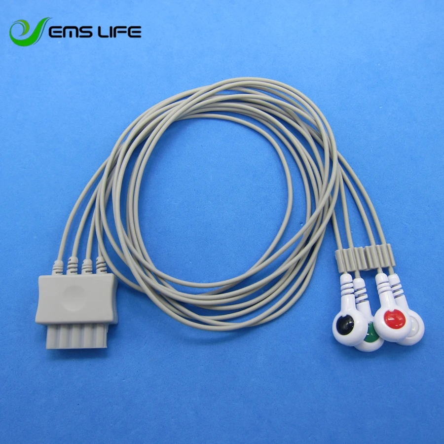 2018 Meigaoyi  holter ECG cable 3 lead 4 lead 5lead snaps