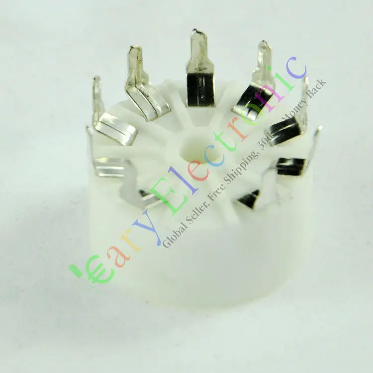 Venta al por mayor y al por menor 4 piezas 9PIN PCB cerámica tubo de vacío protector de enchufe para 12AU7 12AX7B ECC83 radio HIFI envío gratis