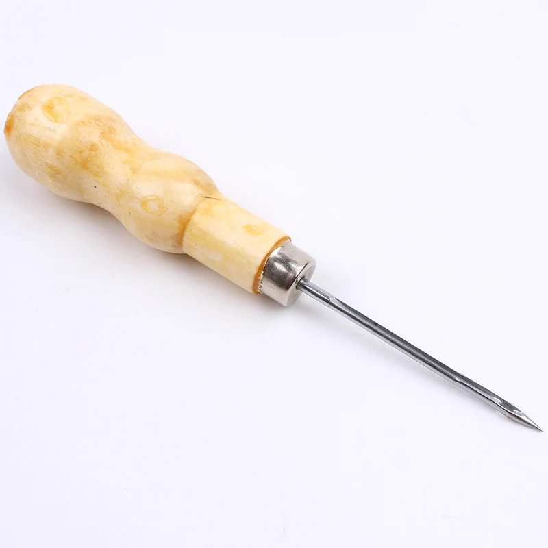 Quality Needles Sewing Tools Plastic Handle Awl Leather Hole Puncher Stitching Tools Drill Tools Crochet Locking Stitching DIY