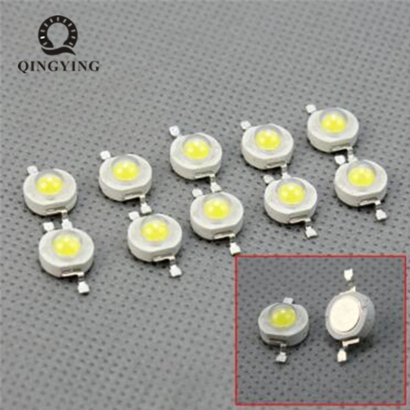 50 sztuk 1W 3W wysoka dioda led dużej mocy Chip czerwony zielony niebieski żółty zimny biały naturalna biel ciepły biały RGB kolorowe diody led żarówka Chip