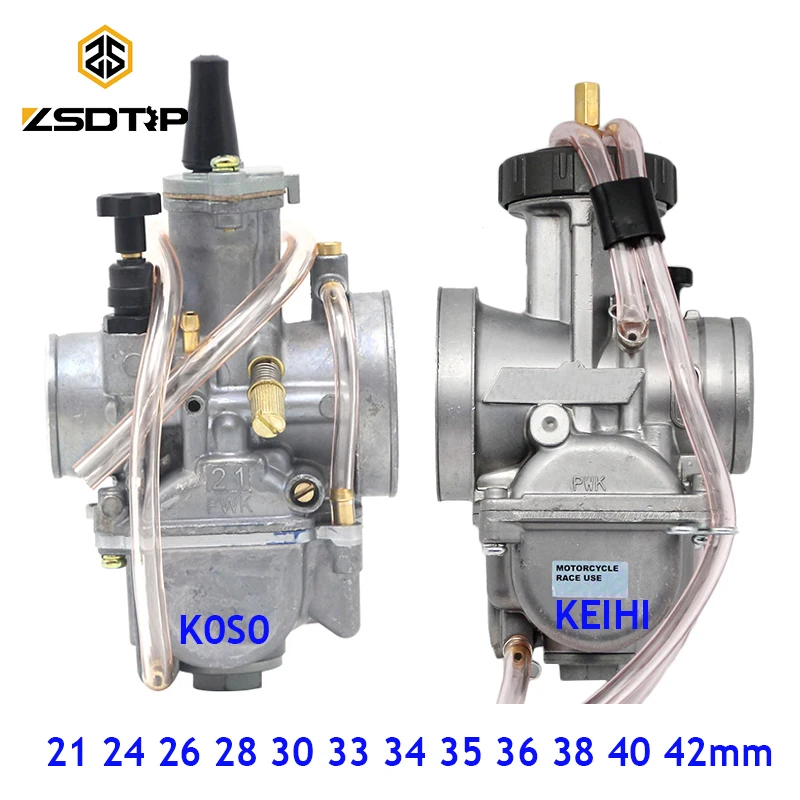 ZSDTRP Universal 21 24 26 28 30 32 33 34 35 36 38 40 42mm PWK Motorcycle Carburetor Carburador For Keihin Koso ATV Power Jet