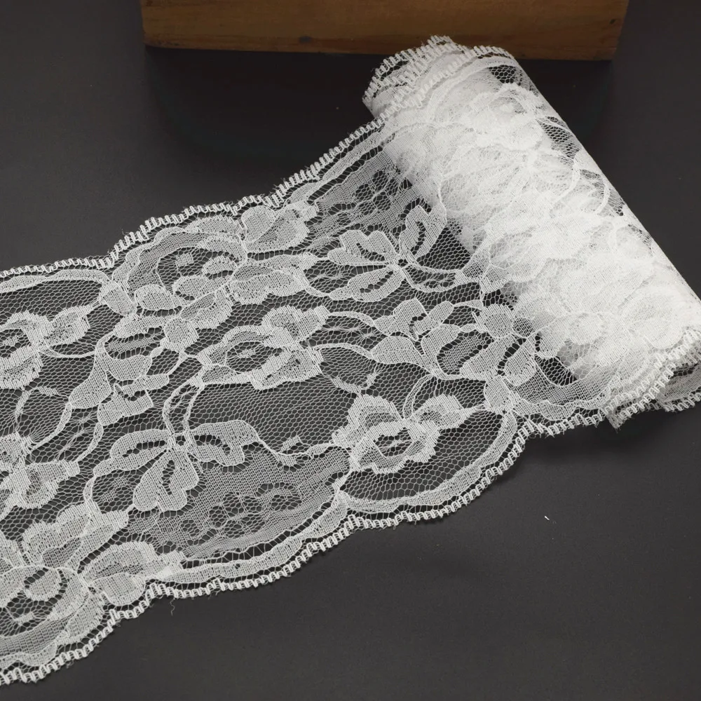 100yard  13cm wide  Handicrafts   Net Lace Trim Ribbon  Flat Lace Trim Gorgeous Wedding Crafts Sewing