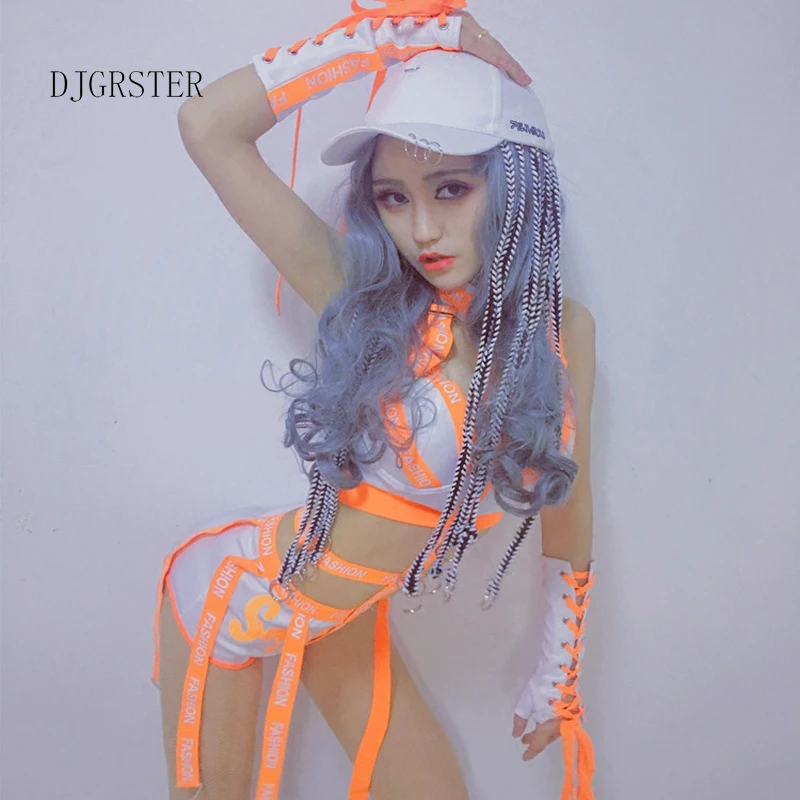 DJGRSTER Women Ladies Fashion Design Dance Bodysuits Hiphop Dance Clothes Dance Costume Jazz Girls Singer Stage Performance Wear