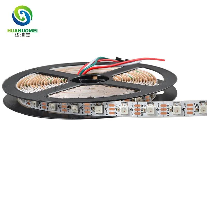 flexible digital 5050 smd 60leds/m ws2811 led strip ws2812b rgb led pixel light ws2811 chip white pcb non-waterproof IP20 dc5v