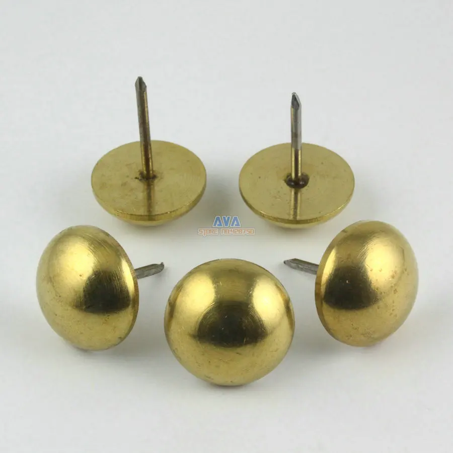 10 Pieces Solid Brass Upholstery Tacks Nails 20x26mm