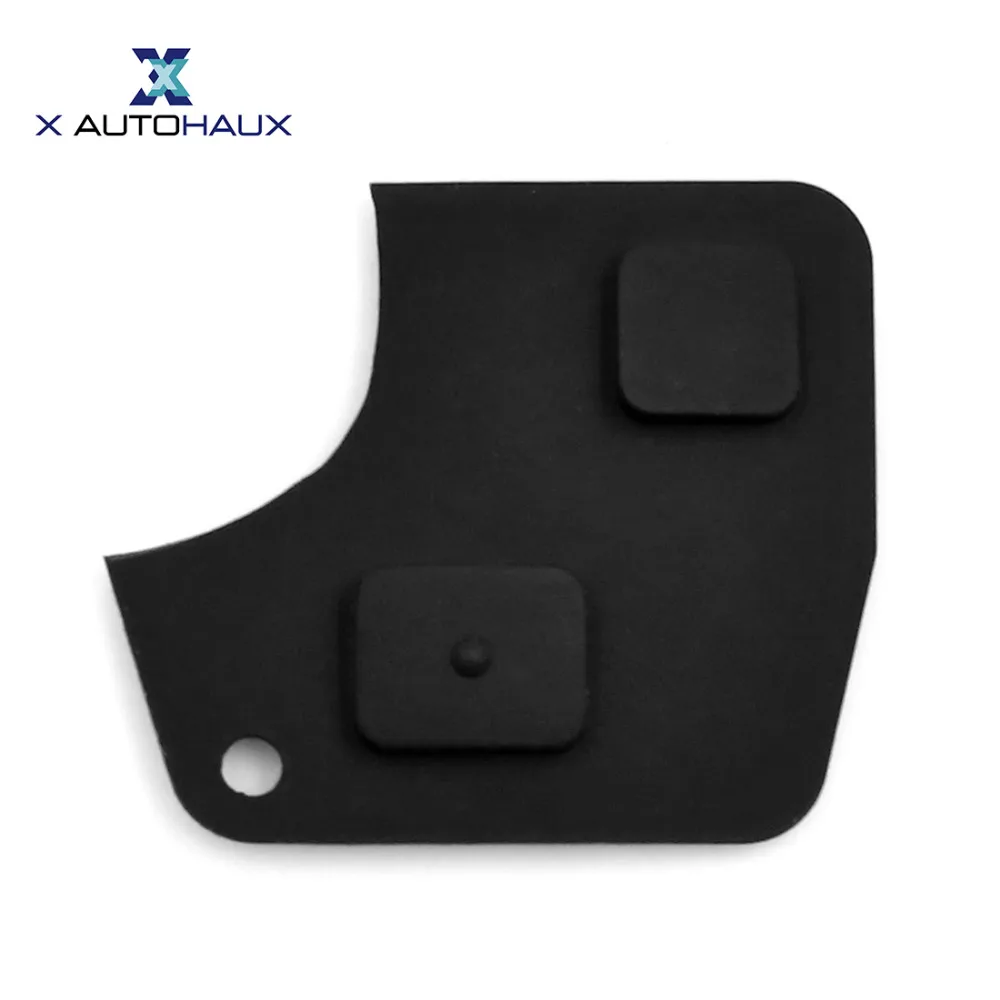 X AUTOHAUX 2 Buttons Remote Fob Key Shell Case Insert Rubber Keypad Replacement For Toyota