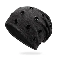 Szblaze Unisex Winter Thermal Punk Style Hat Beanies Skullies With Metal Rings Hip Hop Casual Caps for 56cm to 60cm Heads - Image 3