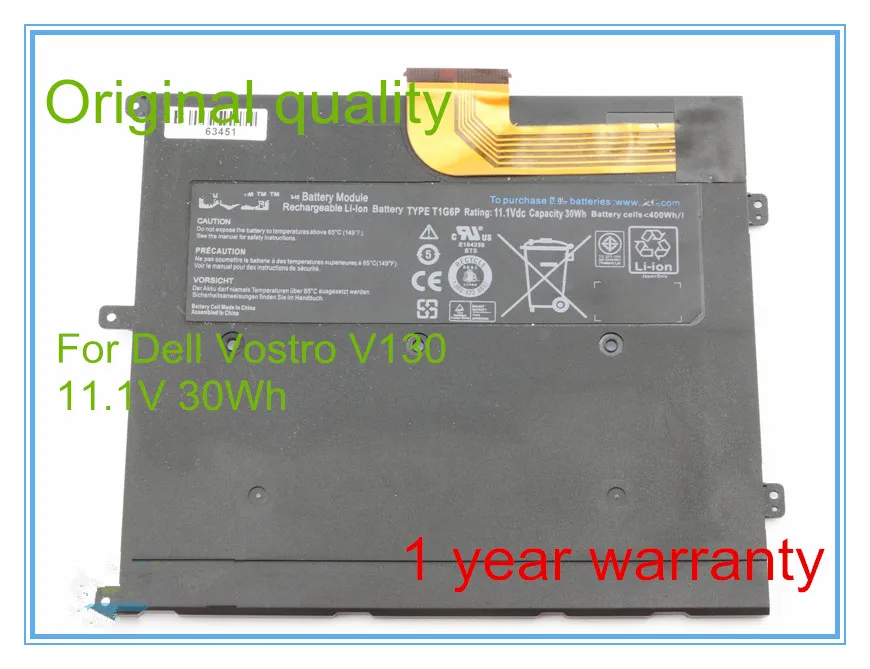 

Оригинальный аккумулятор T1G6P 449TX PRW6G 0NTG4J 11,1 В, 30 Втч для ноутбука V13 V130