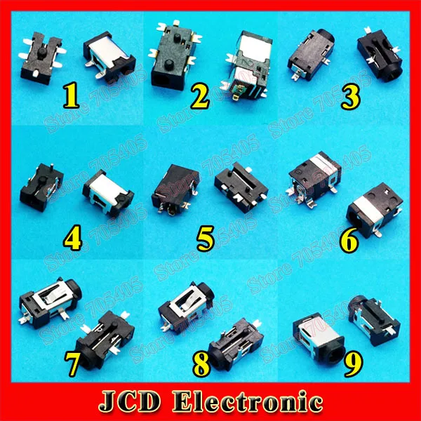 ChengHaoRan  9 models,90 pcs/lot, widely used in Tablet PC DC Power Jack Socket PAD MID DC Jack SMD DIP