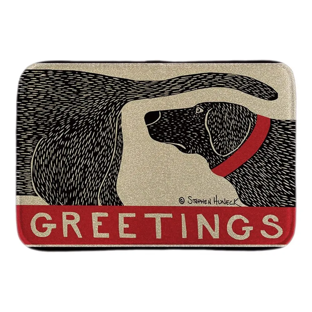 Animals Welcome Door Mats Greetings Whom The Dog Barks Indoor/Outdoor Doormat Soft Lightness Short Plush Fabric Bathroom Mats