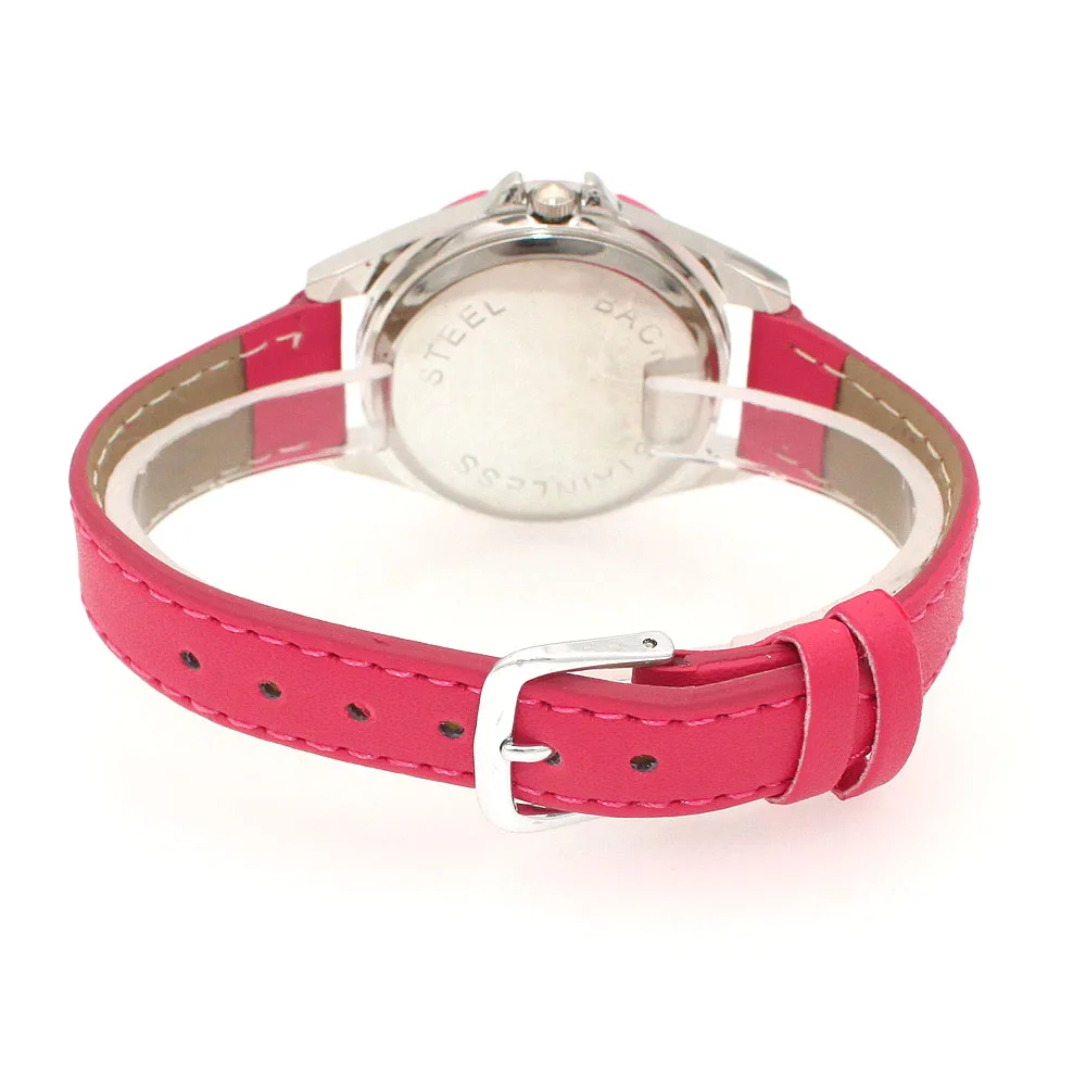 귀여운 화재 공룡 어린이 소녀 가죽 손목 시계 캐주얼 드레스 시계, 패션 어린이 학습 시간 시계 U86B