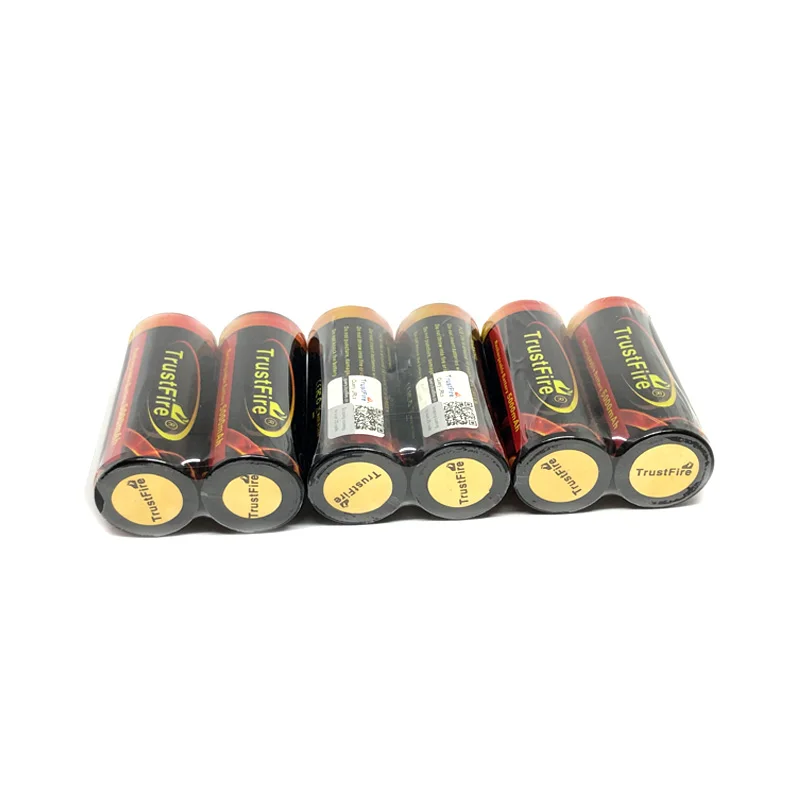 10pcs/lot TrustFire 26650 Protected 5000mAh 3.7V Colorful Battery Rechargeable Lithium Batteries Cell with PCB For Flashlights