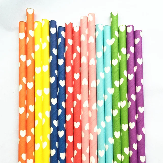 

Free DHL 1000pcs Mixed Drinking Paper Straws,Orange Yellow Navy Red Pink Blue Heart Paper Straw,Valentine's Day Party Wedding