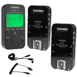 YONGNUO Wireless TTL Flash Trigger YN622 YN-622C II C-TX KIT con Sincronizzazione ad alta velocità HSS 1/8000s per la Macchina Fotografica Canon 500D 60D 7D 5DIII