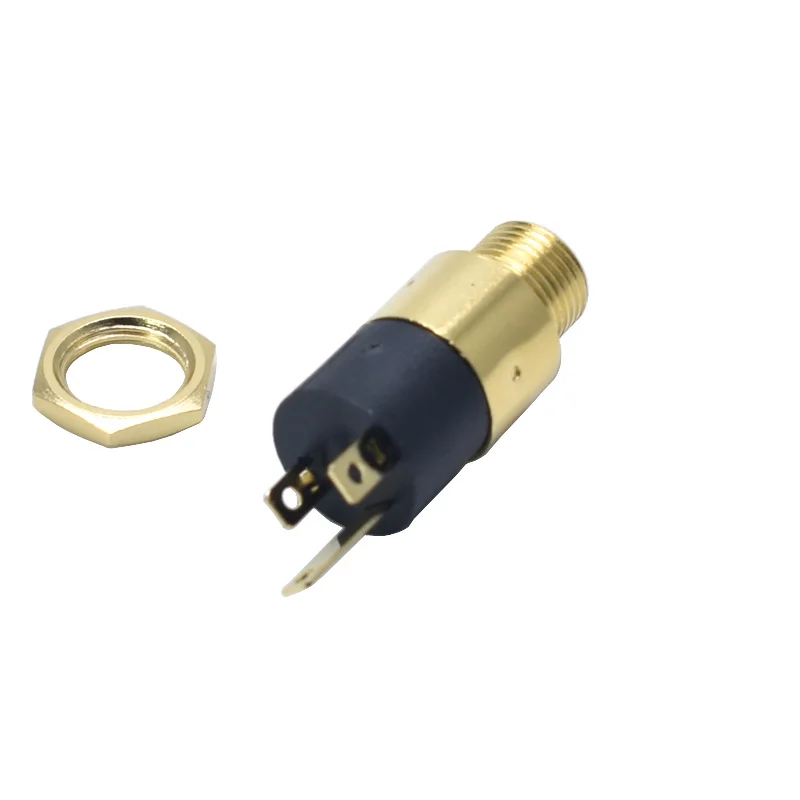 10 Pcs PJ392 3.5MM Headphone Jack Audio Female PJ-392 Straight Plug 3 Feet Stereo Interface Gold Plated