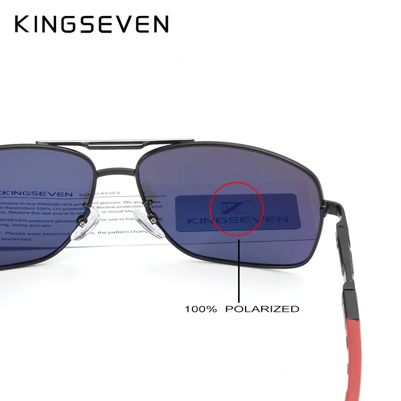 KINGSEVEN Uomini Del Progettista di Marca di Alluminio E Magnesio Occhiali Da Sole Polarizzati lente A Specchio di Sesso Maschile Occhiali Occhiali Da Sole Per Gli Uomini occhiali