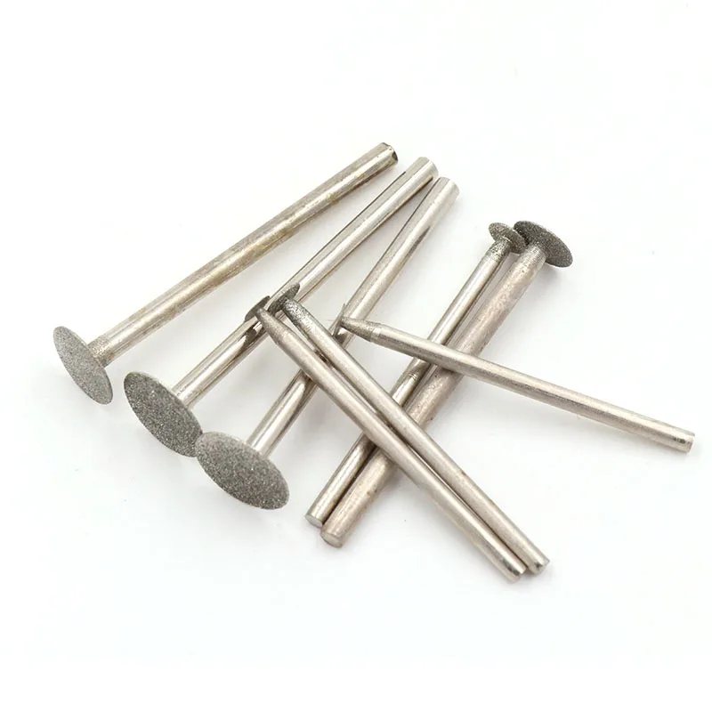 5pc 2.35/3mm shank Thin Slice Diamond Grinding Cutting Head Dia 3mm-14mm For Dremel Rotary Carving Polishing Tools BP Needle
