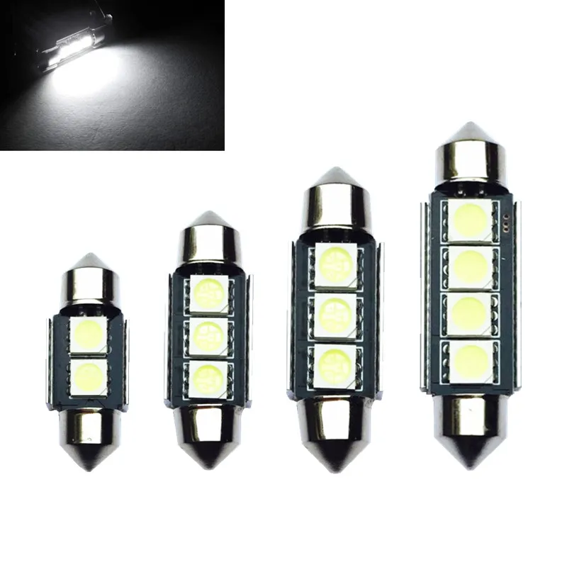 

5*High Quality 31mm 36mm 39mm 42mm C5W C10W Super Bright 5050SMD Car LED Festoon Light Canbus Error Free Interior Doom Lamp Bulb