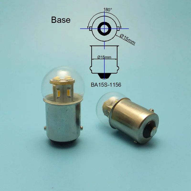 MIDCARS G18 BA15S 6V 12V R5W LED Bulbs 24V P5W Tail Turn Light Lamp parking Reserve light source