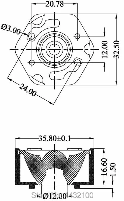 45degree Diameter 36mm Led lens for CREE XPE,XML,XHP50,XHP70|Luxeon T|Seoul Z5|OSRAM SSL80,SSL150,Square LEDs(HX-36H-45)