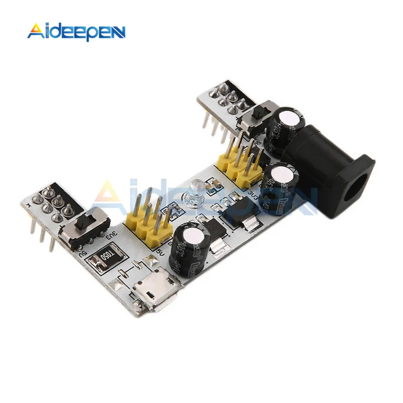 DC 3.3V 5V Micro Mini USB MB102 2 Channel Breadboard Module MB102 Breadboard Power Module MB-102 Solderless Bread Board