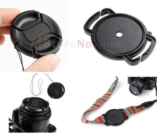 2 in 1 72 77 82mm Lens Cap Holder Cover Anti Lost Buckle Keeper + 82 lens cap For Nik&n 60d 650d 700d d90 d5100 d3200