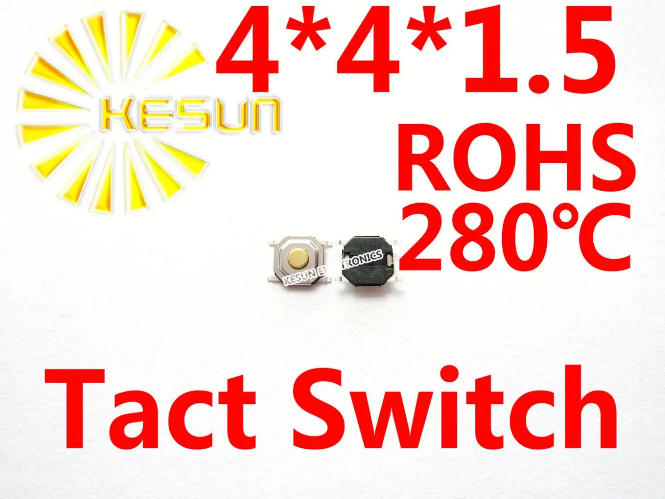 

1000PCS 4X4X1.5MM SMD Tactile Tact Push Button Micro Switch Momentary ROHS replace ALPS SKQGABE010