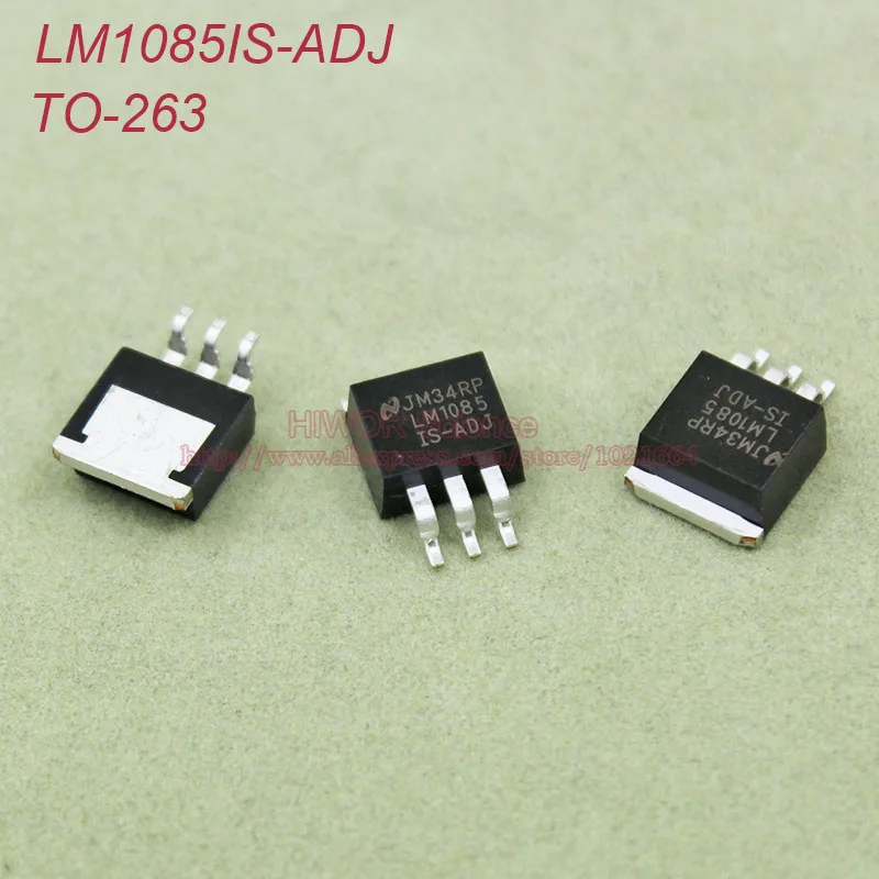 10pcs/lot New Original LM1085IS-ADJ  LM1085 3A Low Dropout Positive Adjustable Voltage Regulators TO-263 Packages