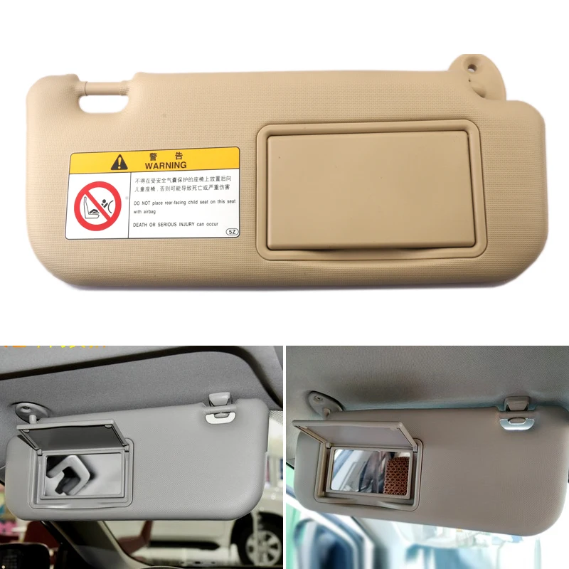 Panel de visera delantera izquierda/derecha para coche, parasol con espejo de maquillaje de repuesto para Toyota Corolla E160, E170, 2014, 2015,