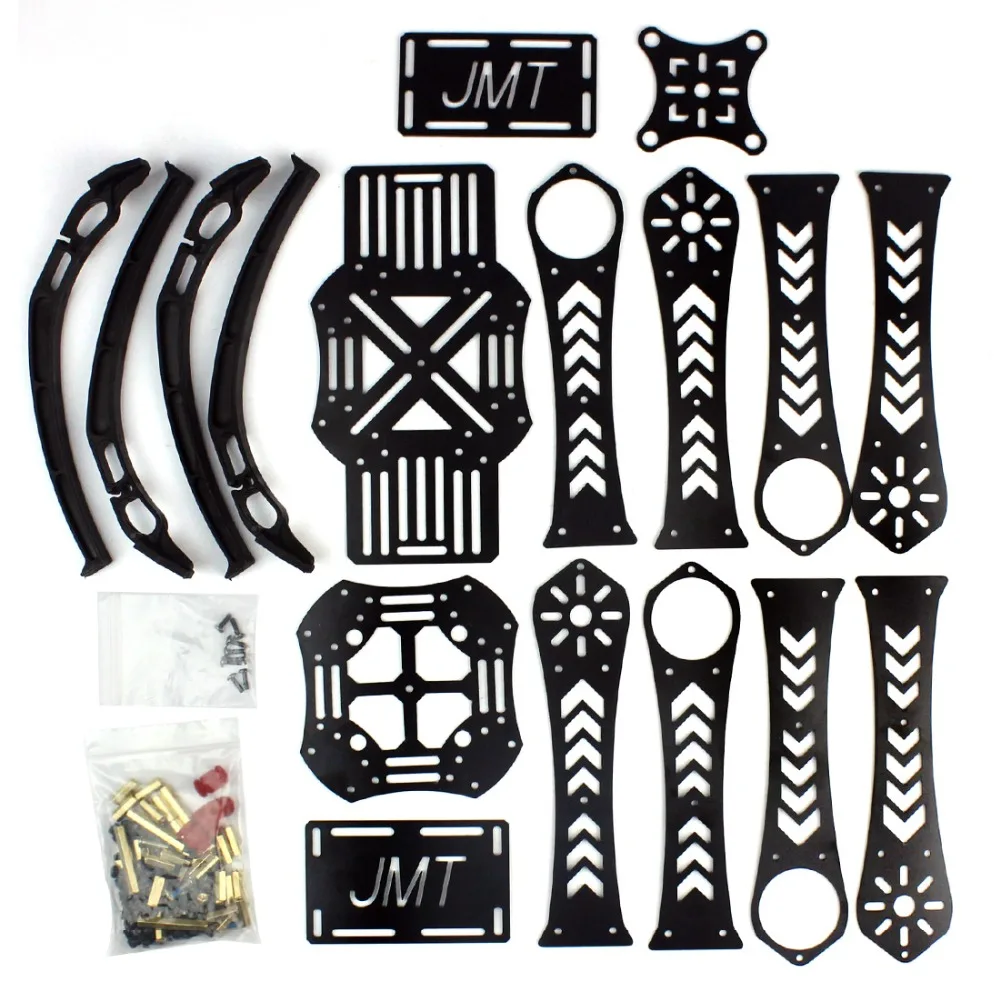X4 250 280 310 360 380 mm interasse in fibra di vetro alieno attraverso Mini quadricottero Kit telaio fai da te RC Multicopter FPV Drone