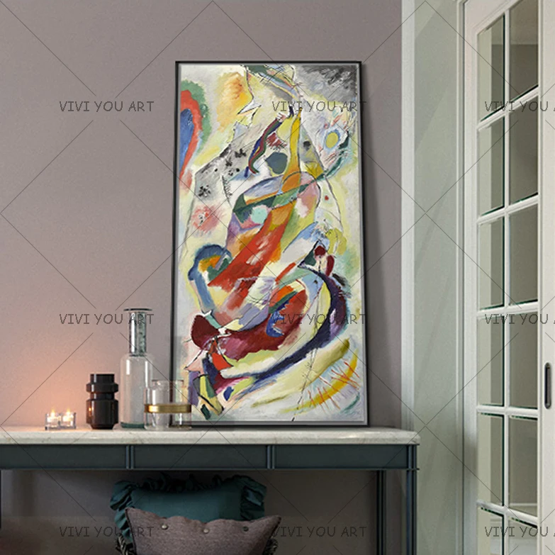 Wassily Kandinsky Abstract Oil Painting Modern Home Decor Modular Pictures Wall Art Handpainted oil Painting For Living Room