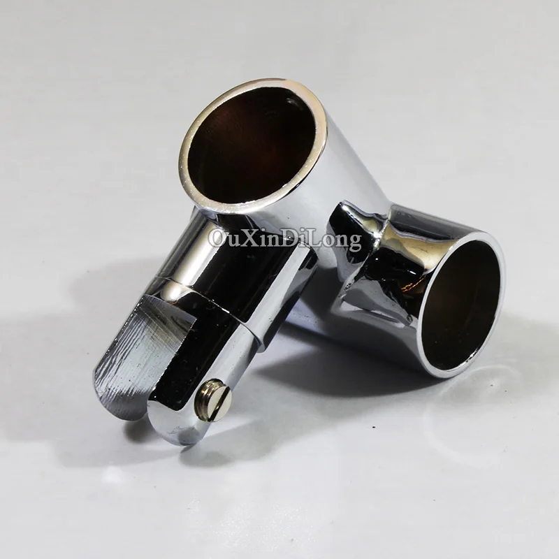 HOT 4PCS 304 Stainless Steel + Brass Shower Bathroom Right Angle Tee Pipe Connector Fixed Holder Glass Hanging Clamps Brackets