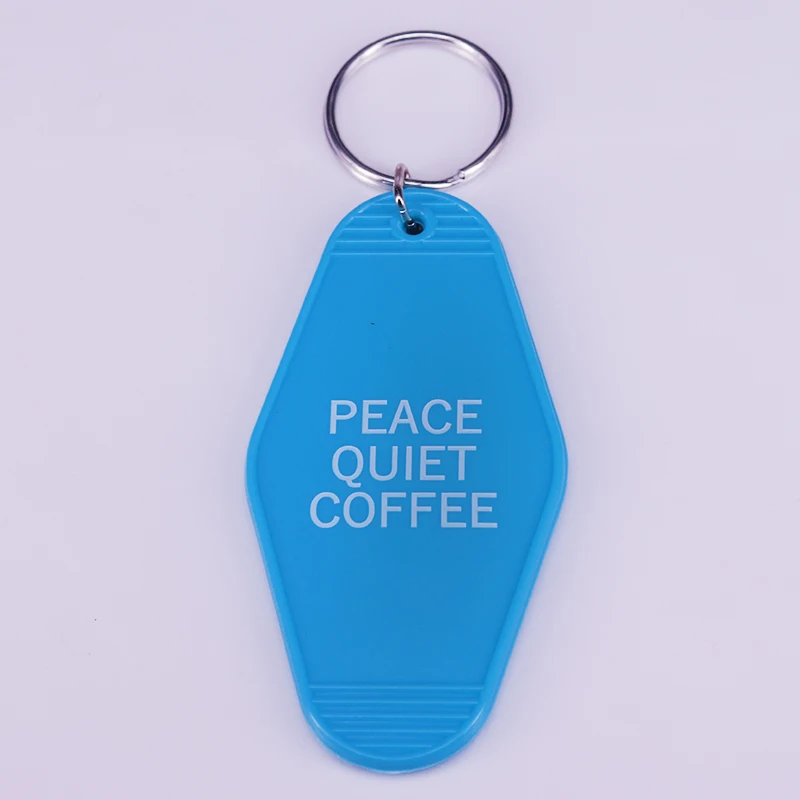 Gilmore girls inspired dragonfly inn key tag hotel room key ring with peace quiet coffee key fob