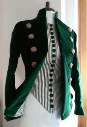 Victorian Edwardian Ladies Jacket Riding Habit cosplay Steampunk green outfit jacket custom made