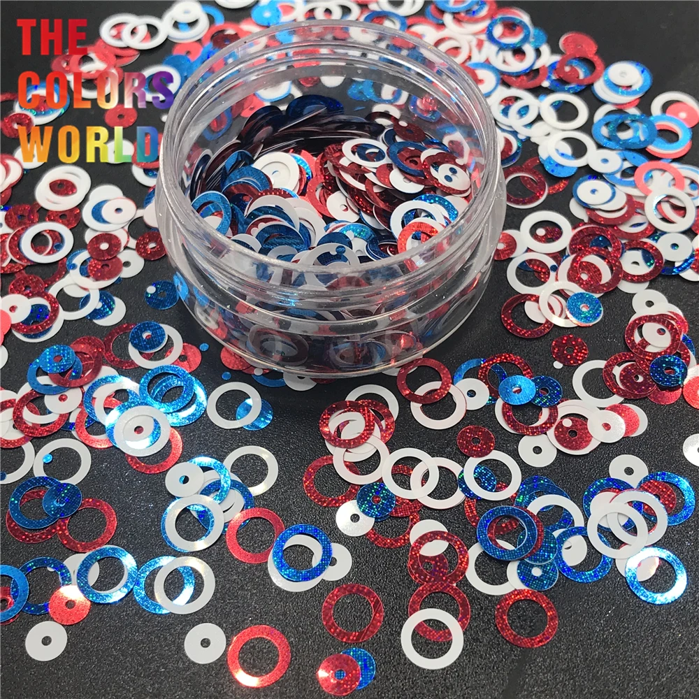 TCT-335 Hollow Ring Circle Nail Glitter Nail Art Decoration FacePaint Tumblers Shaker Crafts Festival Accessories Party Supplies