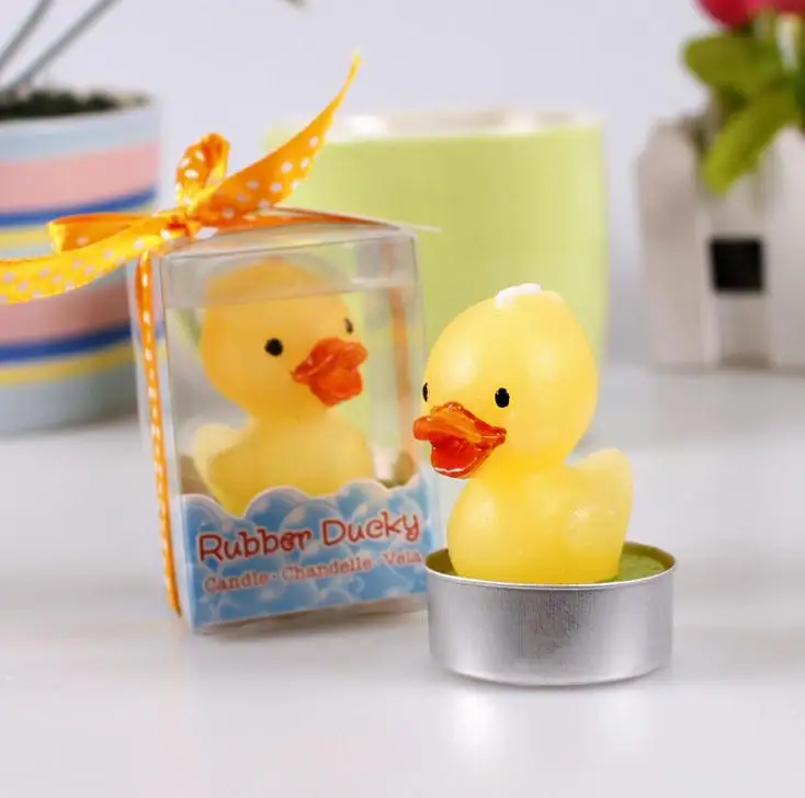 baby shower party favor candle--Rubber duck candle Baby shower favors birthday gifts for guest wedding candle 100pcs SN2448