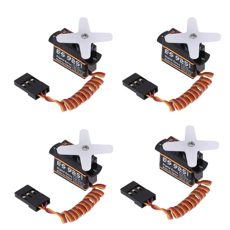 4 Cái/lốc Emax ES9251 2.5 gam Servo Kỹ Thuật Số đối với RC Helicopter Airplane Drone Bộ Phận