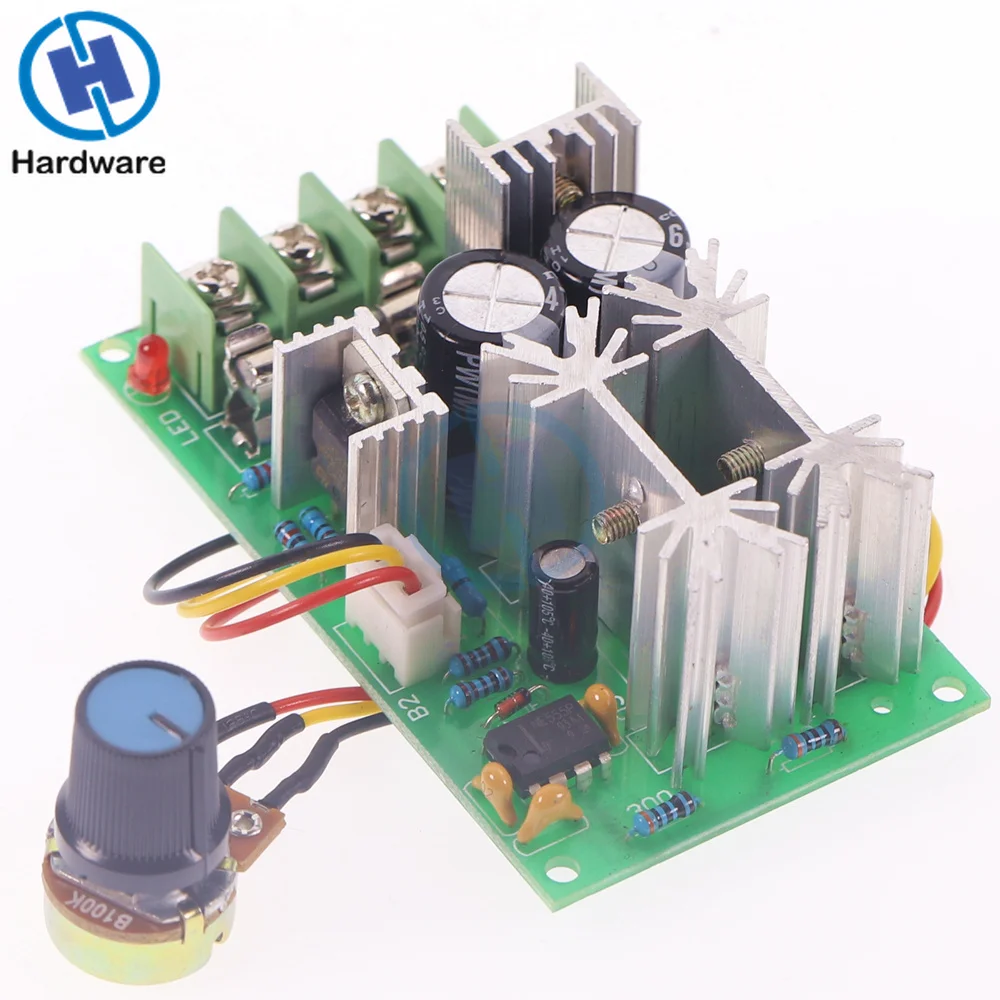 Módulo de acionamento de alta potência do regulador atual do interruptor 20a do controlador da velocidade do motor do regulador de velocidade do motor pwm da c.c. 10-60v