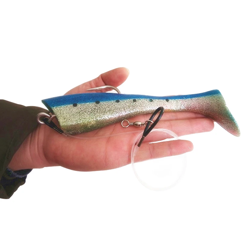 UCOK 1pcs/pack big artificial soft fish 65g-95g trolling lure bait deep sea tuna drag flying fish big game large lure sea bait