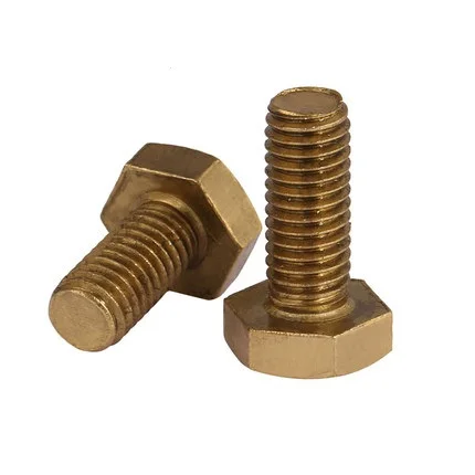 Tornillos de latón M6 M8, cobre, latón, seis pernos de esquina, cobre, seis tornillos de esquina DIN933, seis tornillos de bronce y tornillos.