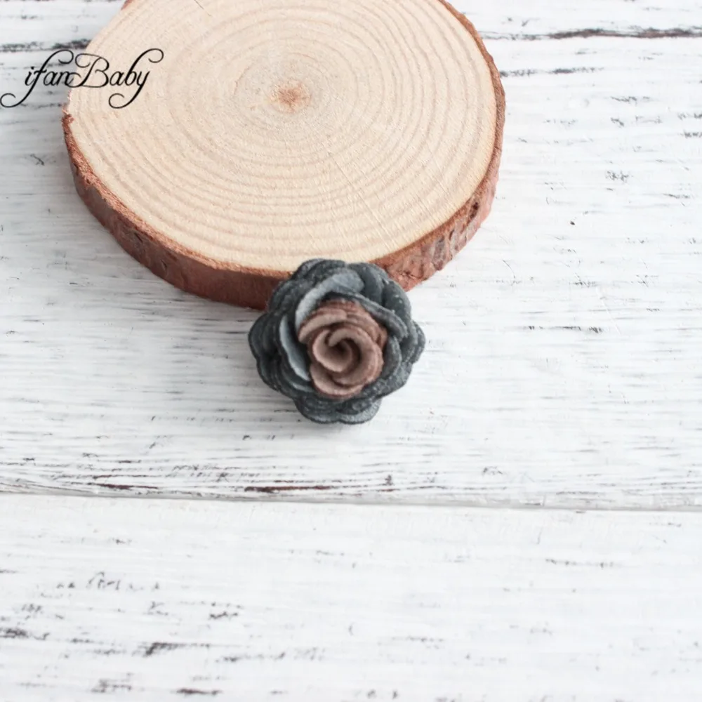 Nette rose Rolled Blume fühlte blumen Flache rückseite für DIY Handwerk blumen