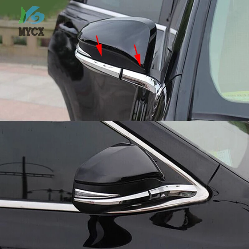 

АКСЕССУАРЫ, 4 шт., подходят для TOYOTA HIGHLANDER 2014 2015 KLUGER, хромированная крышка бокового зеркала двери, накладка на полоску, фОРМА