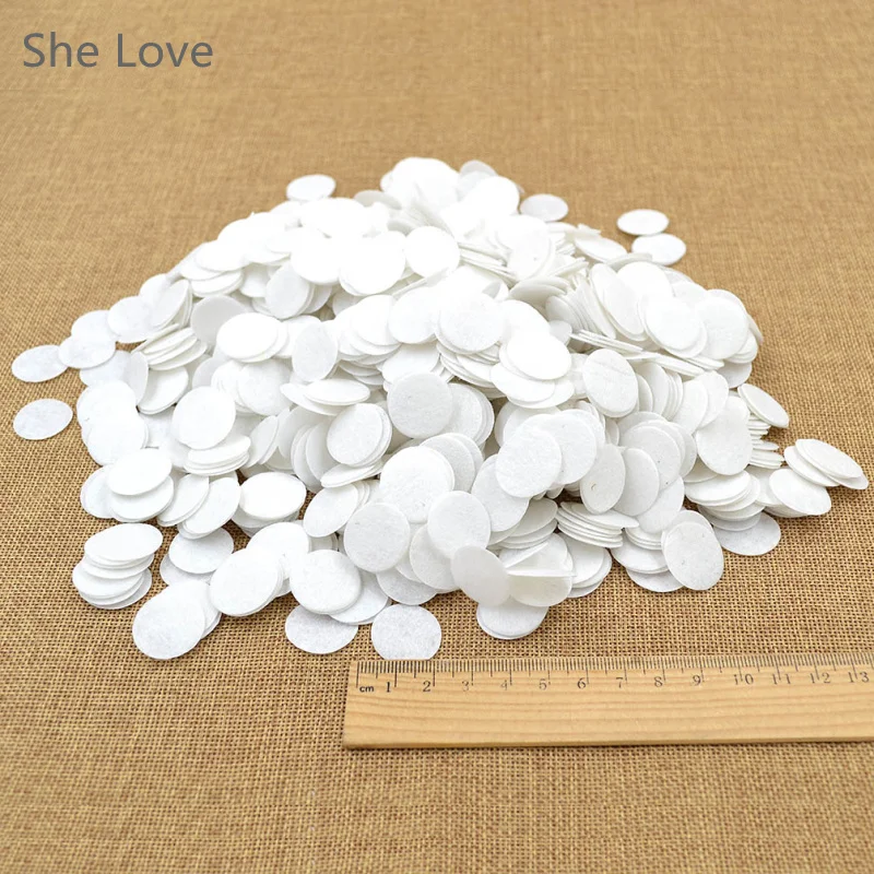 Chzimade 1000PCS White 20mm Felt Circle Die Cut Appliques DIY Cardmaking Craft Round New