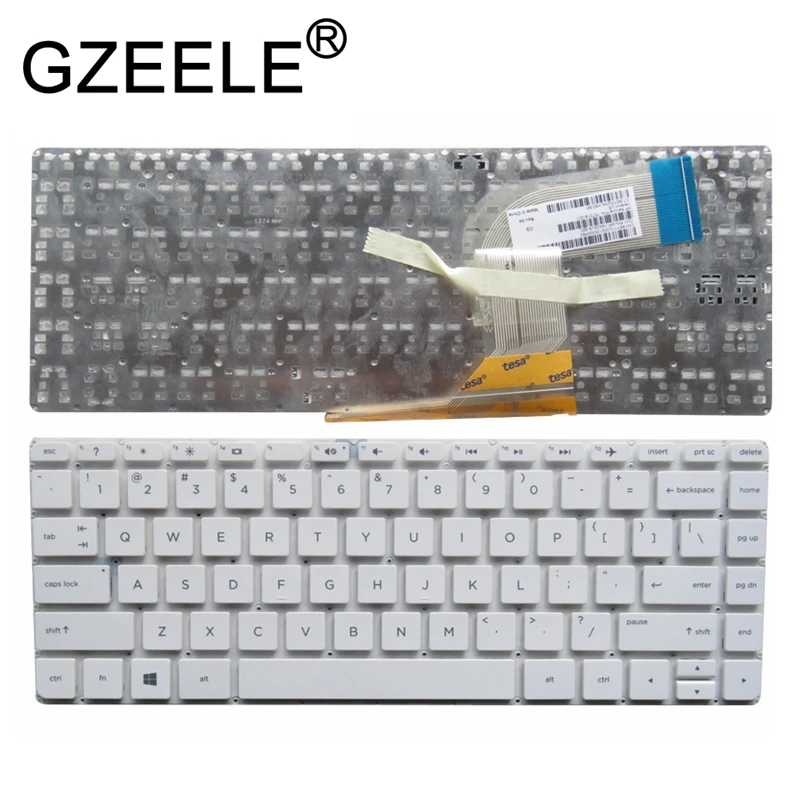 New For HP Pavilion 14-v219tx 14-v 14-v000 14-v100 14-v200 AEY11U00210 MP-14A33US-920 757318-001 US white keyboard