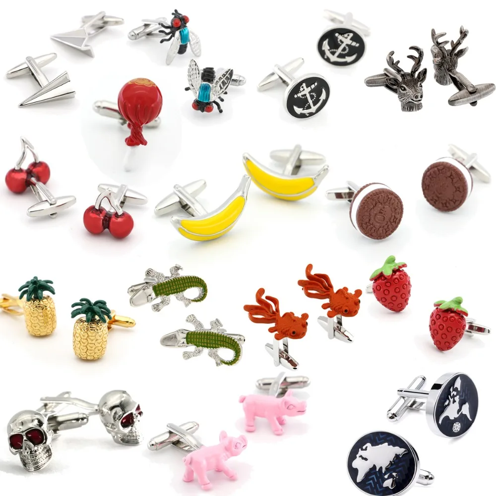 iGame New Arrival Novelty Cufflinks 18 Fancy Designs Brass Material Cuff Links For Men