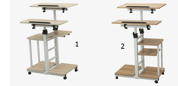 Stand Van Computer Bureau. Draaien De Desktop Computer Bureau. Eenvoudige Mobiele Lifting Notebook Computer Bureau