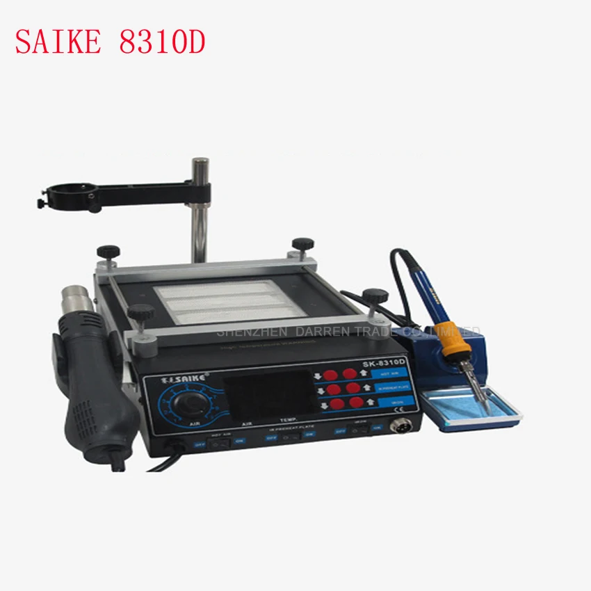 

Rework Station SAIKE 8310D 220v Or 110v Soldering Station Hot Air Station+soldering Iron+Preheat Station 3 In 1